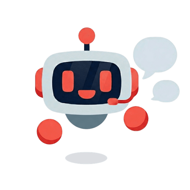 Rover on a headset, chat bubbles with a store logo